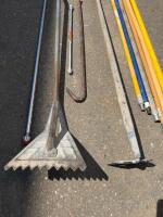 10pc Heavy-Duty Hand Tools & Unger Extension Poles &ndash; Scraper, Crowbar, Pick, Threaded Ends - 2