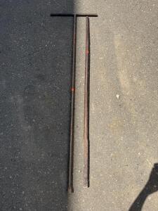 Steel Spud/Tamping Bar Set, 72" Length, T-Handle, Heavy Duty Demolition Tools