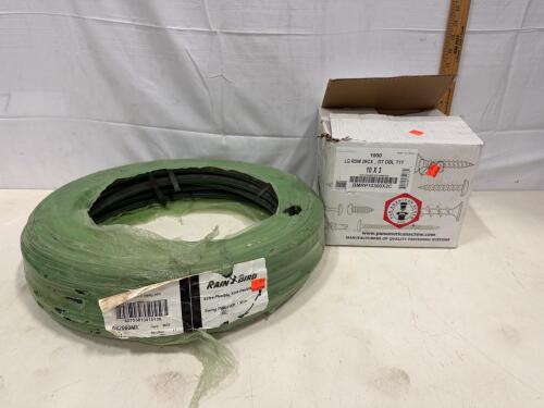 Rain Bird SPX-FLEX-100 1/2" x 100' Swing Pipe & Pan American #10 x 3" Screws (1000 ct) Sp-9