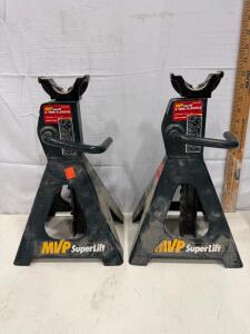MVP SuperLift SS-3533WM 3 Ton Heavy Duty Jack Stands, 13 1/3"&ndash;21" Lift Range, Steel Construction Sp-9