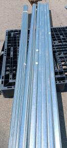 Galvanized Square Steel strips&ndash; 1.5" x 1.5" x 10 ft, Lot of 10, Hot-Dip, Construction Metal