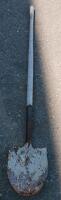 Assorted Garden Tools: 2 Leaf Rakes, Metal Shovel, Hoe & Rake, Wood Handles, 60in Length - 7