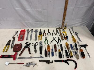 44-Piece Assorted Hand Tools Set &mdash; U S A Wrenches, Skil & Stanley Pliers, Multi Screwdrivers Sp-16