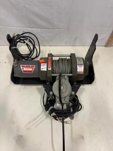 WARN A2000 12V Electric Winch, 2,000 lb Capacity, Aircraft Wire Rope, Mounting Plate, Made in USA Sp-16
