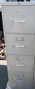 Office Depot 4-Drawer Vertical Metal Filing Cabinet Letter Size, Lockable, Beige