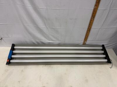 Commercial Electric 4-Tube 48" Fluorescent Shop Light Fixture, 80W, 7000 Lumens, 4000K, Chain Mount