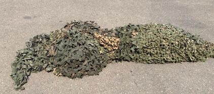Large Military Camouflage Net, Woodland & Desert, 29'x10', Poly Mesh, Netting, Concealment