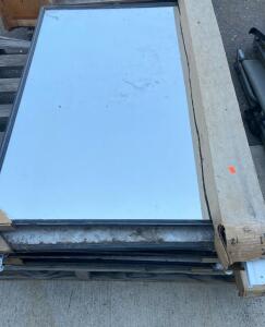 48"x72" Double-Pane Insulated Aluminum-Framed Glass Panels, Lot of 4, Commercial Grade