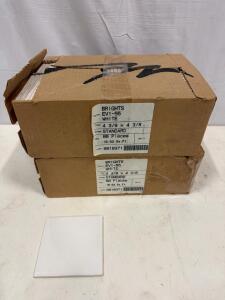 Brights EV1-55 White Ceramic Wall Tile, 4-3/8"x4-3/8", 80 Pieces, 10.63 Sq.Ft/Box, Lot 0818971 (Sp-12)