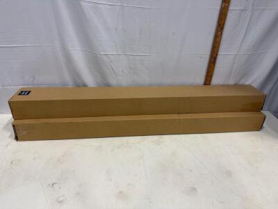 (2) Chicology Quad Rail Sliding Panel, Woven Sandshell, 46"-86" W x Up to 96" H, Light-Filtering (R-7)