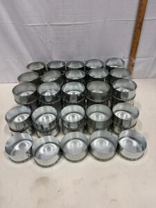 29 Galvanized Steel 4" Round Duct End Caps, HVAC Vent Pipe Closures, 2.5" Depth (Sp-11)
