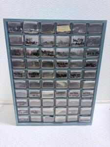 54-Drawer Blue Small Parts Organizer Cabinet, Steel Frame, Clear Plastic Drawers, Loaded Hardware ( R8 )