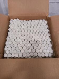 White Marble Penny Round Mosaic Tile Sheets, 1" Diameter, Mesh-Backed, 12"x12" Sheets (R-11)