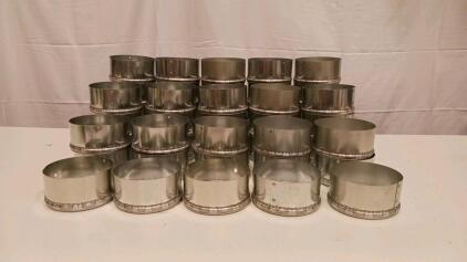 Lot of 50 Round 6" Galvanized Steel Duct End Caps Slip-On HVAC Pipe Fittings (R-10)