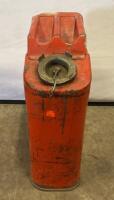 Red 5 Gallon US Military Steel Jerry Can, Classic &ldquo;X&rdquo; & &ldquo;US&rdquo; Stamping, Three-Handle Design ( R7 ) - 2