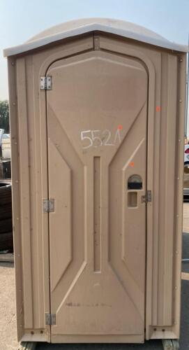 Standard Portable Restroom, Polyethylene, 60 Gal Tank, Self-Closing Door, Serial #552B( Tested )