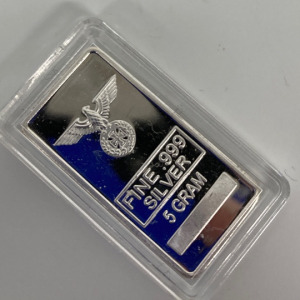 German Reproduction WW2 Third Reich Nazi 5 grams .999 Fine Silver