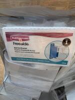 Rubbermaid FreeSlide Closet Shelf System Lot &ndash; 12"x12" White Wire Shelves, Brackets & Clips, USA - 5