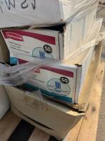 Rubbermaid FreeSlide Closet Shelf System Lot &ndash; 12"x12" White Wire Shelves, Brackets & Clips, USA - 6
