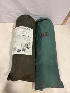 Coleman Sundome 7'x7' Dome Camping Tent with Carry Bag & Instructions + Jansport Teal Tent