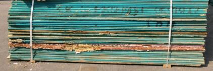 OSB Tongue & Groove Subfloor Panels 4'x8' x 23/32" Blue Edge Seal, Lot Approx. 35 Sheets