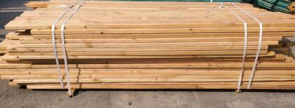 Bundle of 2x4 Dimensional Lumber, 12 ft, Pine/Fir, 100 Boards, Rough Sawn