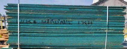 Bulk 4x8 ft OSB Construction Plywood Formwork Panels, Painted, Approx. 18 Sheets, Batch Marked