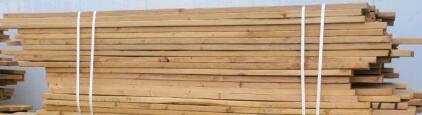 Stack of Approx. 120 SPF 2x4 Lumber Boards, 8&ndash;12 Ft Lengths, Untreated, Construction Grade