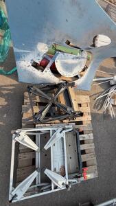 Portable Scissor Car Lift Stands, 3,300 lbs Capacity, Manual Operation, Foldable Design