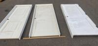 (3) 36" x 80" WhitePanel Interior Prehung Door with Hollow Core Construction