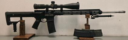 Palmetto State Armory PA-15 6.5 Grendel, 20" SS Barrel, Monstrum 6-24x50 Scope, Strike Industries Stock