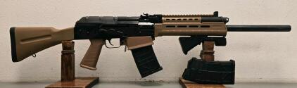 JTS M12AK 12 Gauge AK-Style Semi-Auto Shotgun, 18.7" Barrel, 2 Mags, Olight Sigurd, Case, ML2401663