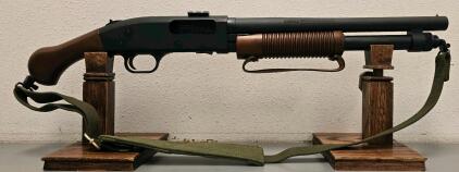 Mossberg 590 12 Gauge Pump-Action, 14" Barrel, Birdshead Grip, Walnut Stain, Cylinder Bore