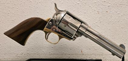 Uberti 1873 Cattleman Single-Action Revolver, .45 Long Colt, 5.5" Barrel, Nickel Finish