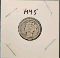 1941 & 1945 Mercury Dimes &ndash; 90% Silver, Circulated Condition - 3