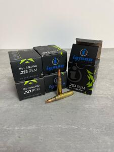 Igman .223 Rem 55Gr FMJ Brass, qty of 5 20-Round Boxes &ndash; Boxer Primed, Reloadable, Bosnia/Herzegovina