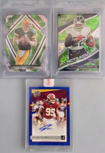2020 Panini Spectra / Donruss Football Cards &mdash; Favre 04/30, Henry 08/30, Young Auto Rookie Redskins