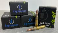 Igman .223 Rem 55Gr FMJ Brass Boxer 20rd Box, Bosnia And Herzegovina, Centerfire Rifle Ammo ( 4 boxes)