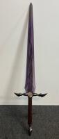 Fantasy Decorative Sword With Purple/Black Design, Stainless Steel Blade, Includes Wall Display Plaque (Shelf 5) - 6