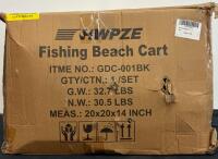 HWPZE GDC-001BK 3-In-1 Folding Wagon, 600 lbs Capacity, Bench Seat, All-Terrain, Black (Location 7) - 6