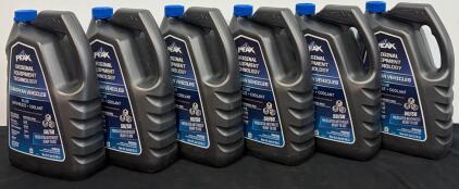 PEAK OET Blue Antifreeze Coolant 1 Gallon, 6-Pack, 50/50, European Vehicles, HOAT, Ready To Use (Location 7)