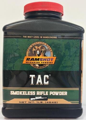 Ramshot TAC Smokeless Rifle Powder, 1 lb, Double-Base Spherical Propellant