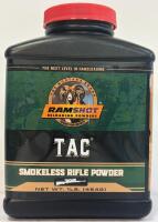 Ramshot TAC Smokeless Rifle Powder, 1 lb, Double-Base Spherical Propellant