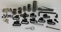 Assorted Gunsmithing Parts Lot &ndash; Includes 8 QD Sling Swivels, Various Action Components