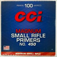 (5) Boxes CCI Magnum Small Rifle Primers No. 450, 100 Count Boxes - 2