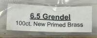 6.5 Grendel New Primed Brass Cases &ndash; 100 Count - 3