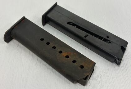 Walther P38 AC 41 Magazine #7469 & S&W Model 52 .38 Special Magazine, Matched WWII & Target