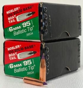 Nosler 6mm 95gr Ballistic Tip Boat Tail Bullets, 200 Count, Part #39534