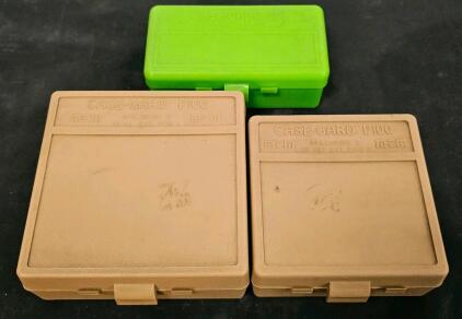 MTM Case-Gard Ammo Boxes: P100 Magnum 3 & 4 (100rd), P50 .357/.44 Mag (50rd), 3-Pack (#12)
