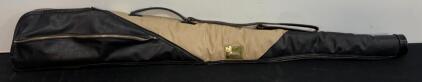 Browning 530 50 Black & Tan Soft Rifle/Shotgun Case, Vintage Vinyl, 53" w/ Dual Pockets (Location 12)